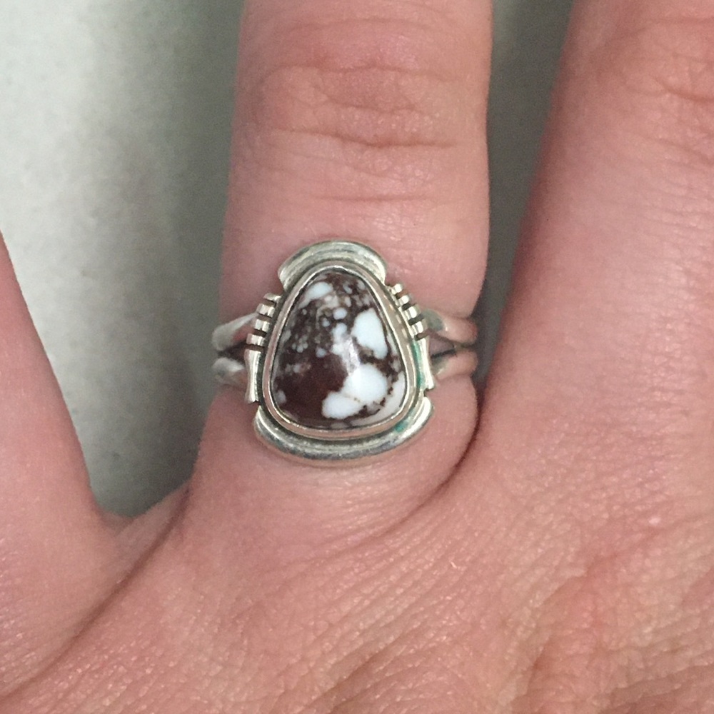 Genuine Sterling Silver and Jasper Ring